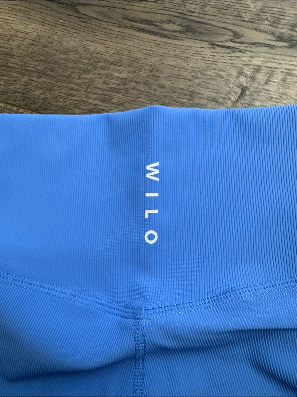 High-Waist Blue Leggings for Women - Picture 3 of 7